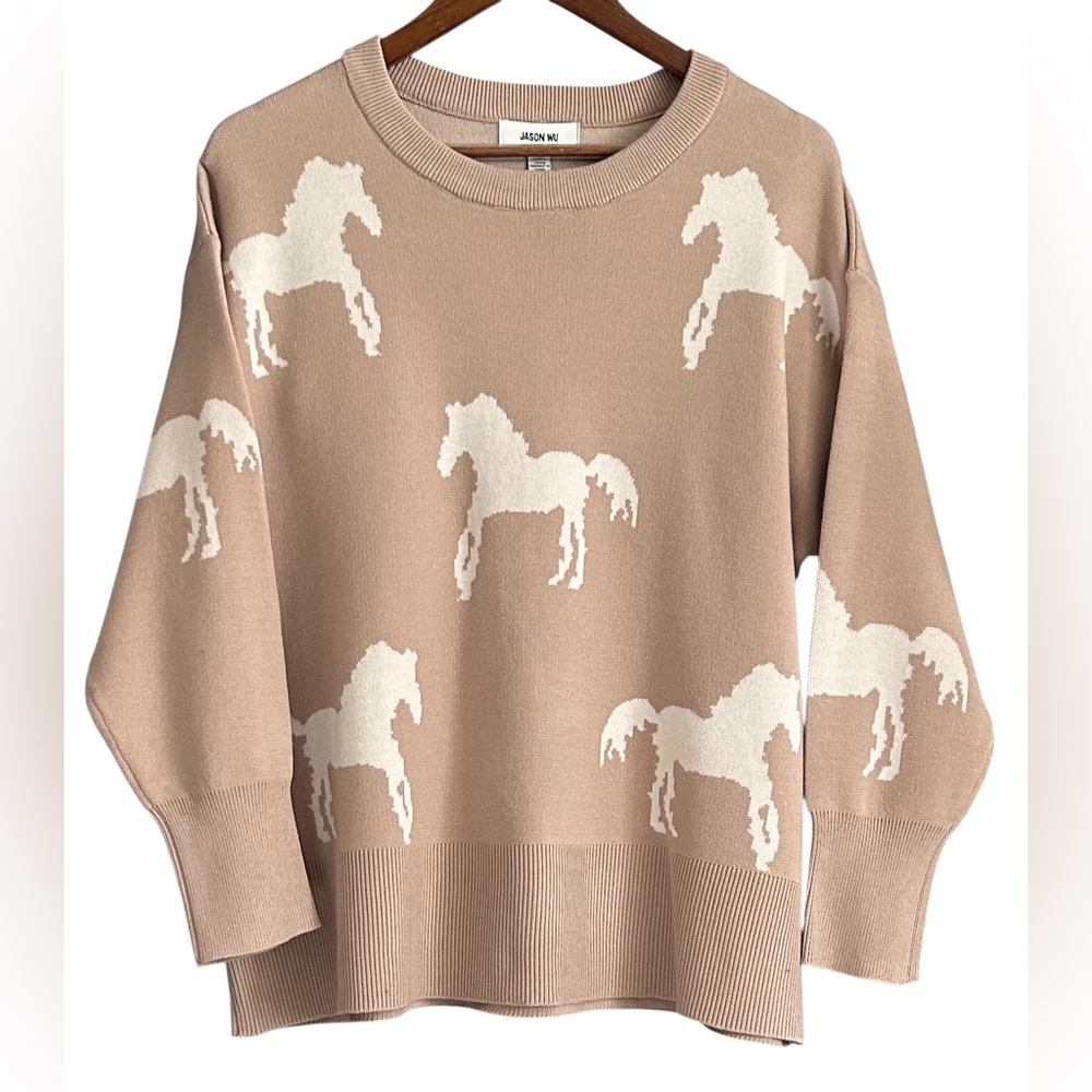 NWT Jason Wu Equestrian Horse Sweater SZ 1X